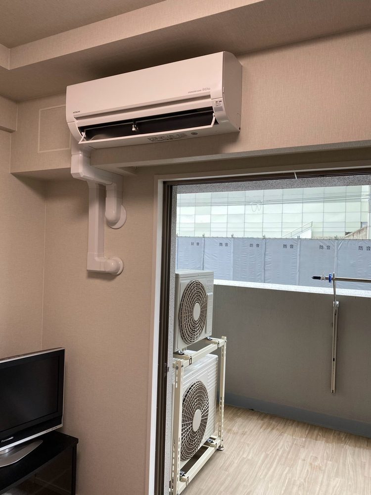マンションのお部屋のエアコン施工例